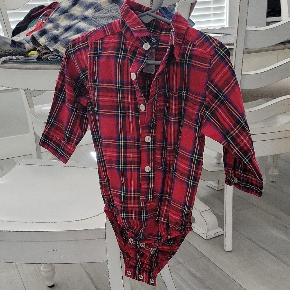 OshKosh B'gosh Red Plaid Button Down Shirt